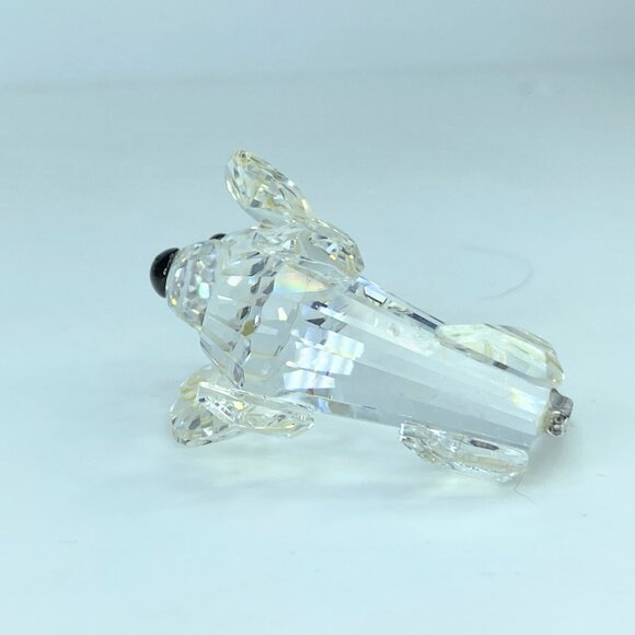 Swarovski Crystal Dachshund Dog Figurine Retired Black Eyes Wire Tail  S172 - Picture 7 of 7